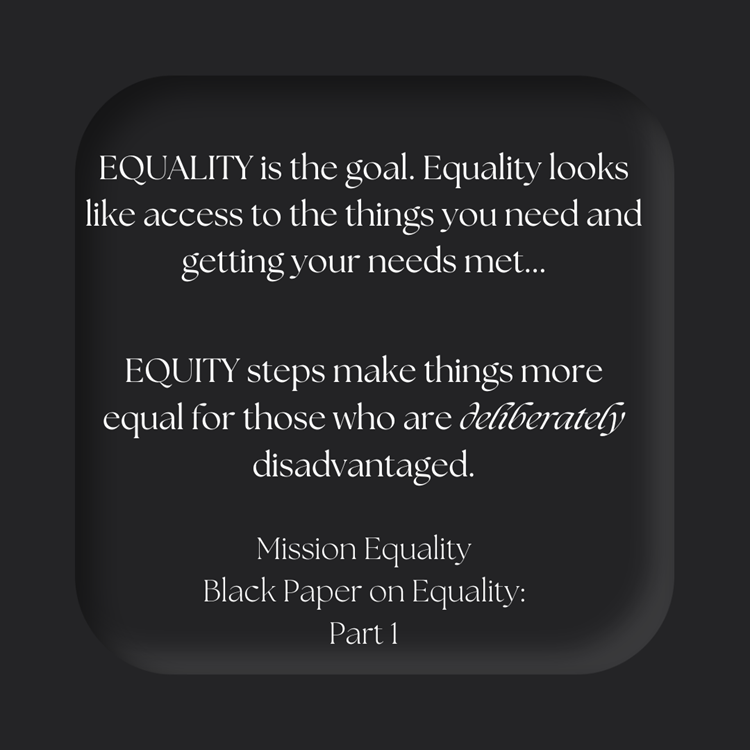 Equality and Equity definitions